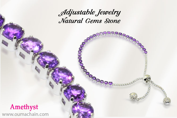 Adjustable Jewellery Natural Amethyst